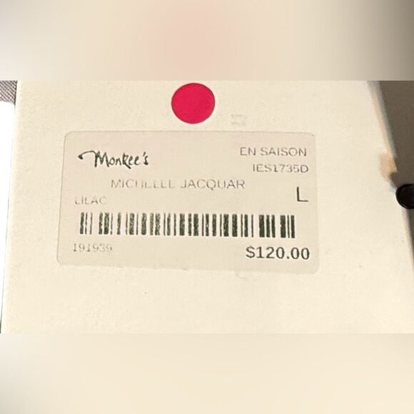 En Saison Michelle Purple Floral Jacquard Puff Sleeve Mini Dress Victorian L NWT - Picture 6 of 7